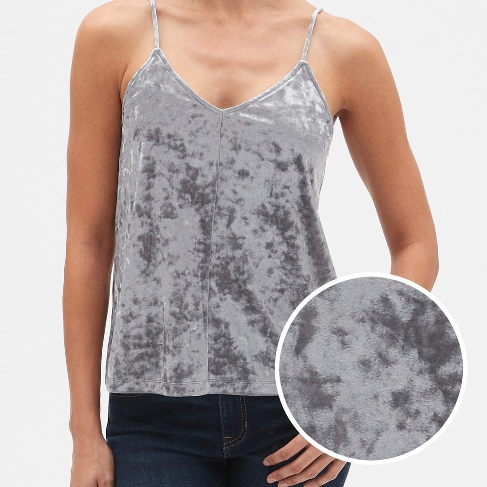 Crushed velvet tank top